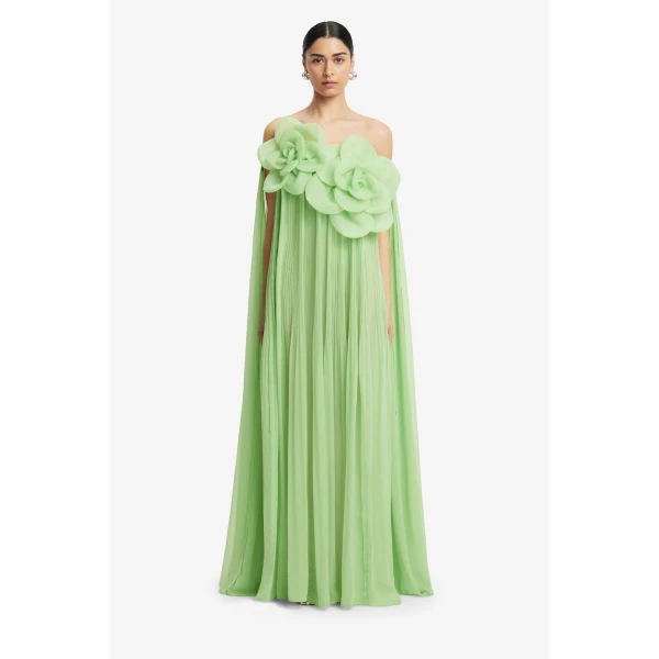 Leo Lin Jaclyn Draped Floor Length Dress, view 2