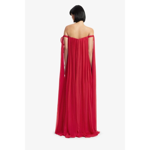 Leo Lin Jaclyn Draped Floor Length Dress, view 5