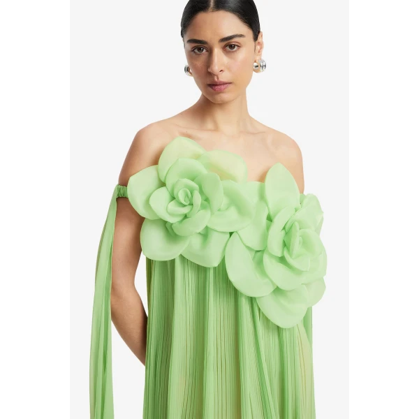 Leo Lin Jaclyn Draped Floor Length Dress, view 6
