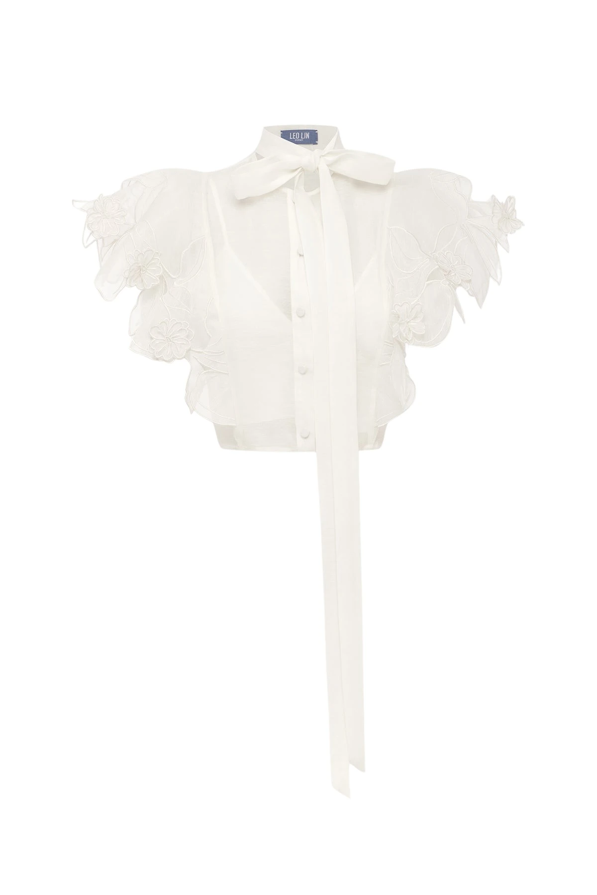 Leo-Lin-Jasmine-Applique-Flutter-Sleeve-Top69167_nobg Leo Lin Jasmine Appliqué Flutter Sleeve Top