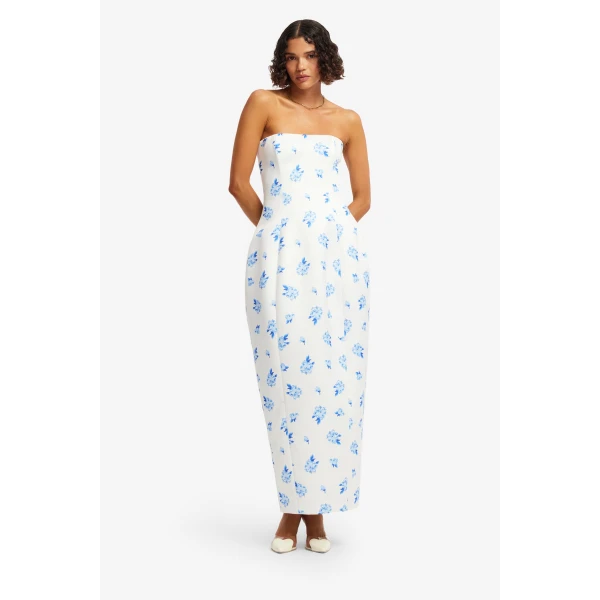 Leo Lin Jessica Cocoon Bustier Maxi Dress, view 3