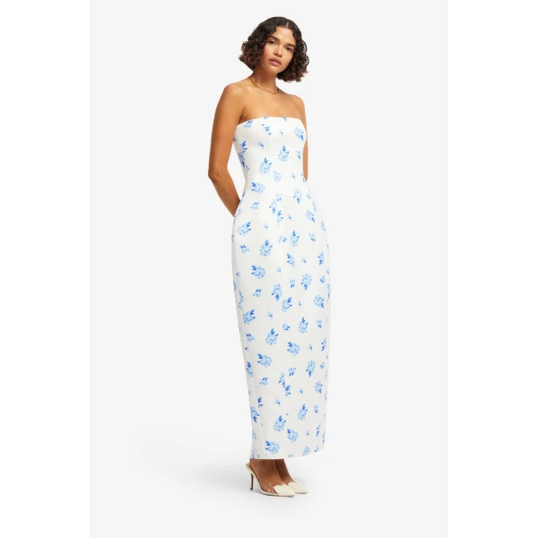 Leo Lin Jessica Cocoon Bustier Maxi Dress, view 4