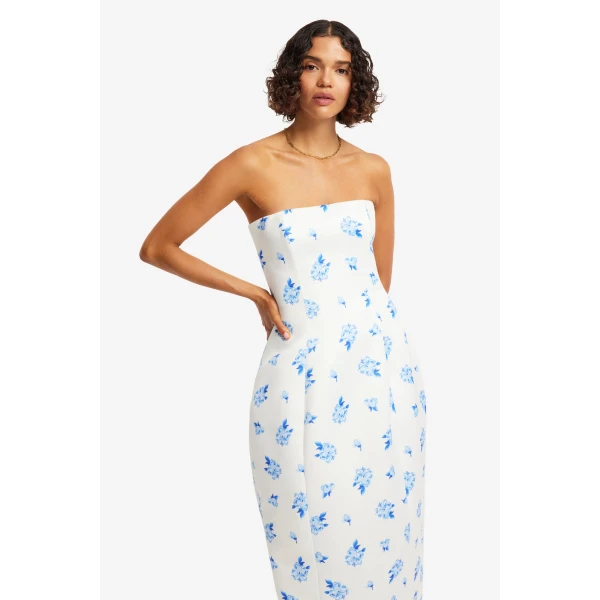 Leo Lin Jessica Cocoon Bustier Maxi Dress, view 6