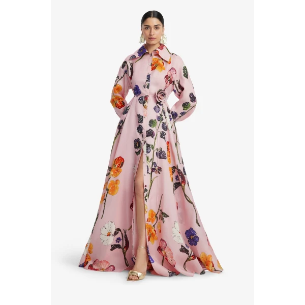 Leo Lin Josephine Silk Gown, view 3