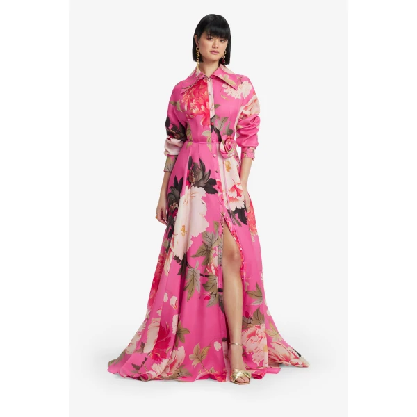 Leo Lin Josephine Silk Gown, view 3
