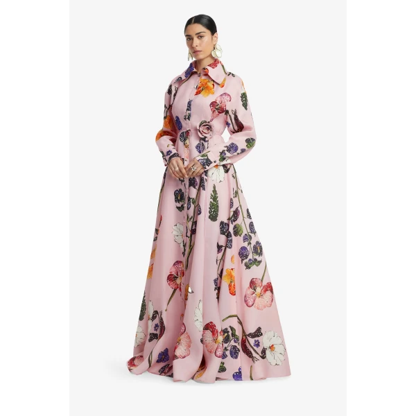 Leo Lin Josephine Silk Gown, view 4
