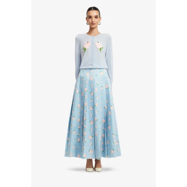 Leo Lin June Pleated Maxi Skirt, view 2