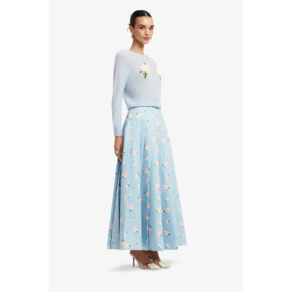 Leo Lin June Pleated Maxi Skirt, view 4