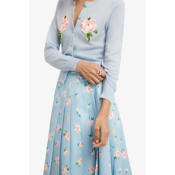 Leo Lin June Pleated Maxi Skirt, view 6