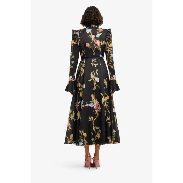 Leo Lin Katrina Butterfly Sleeve Midi Dress, view 5