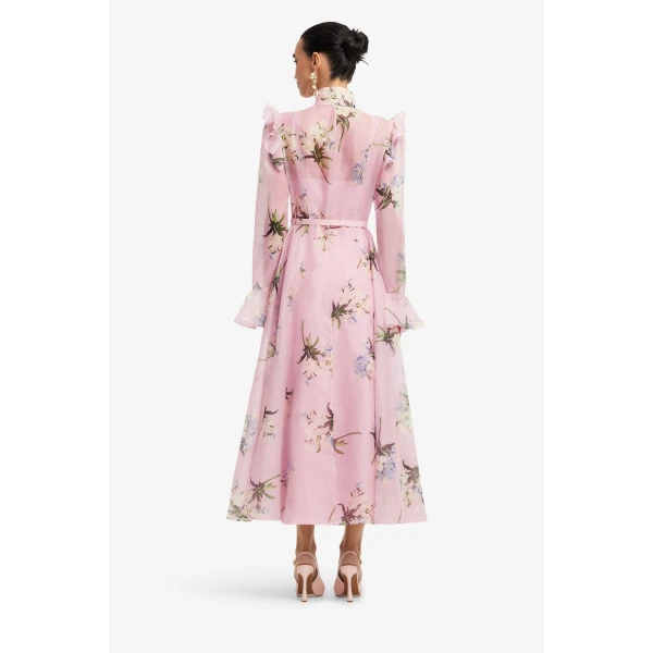 Leo Lin Katrina Butterfly Sleeve Midi Dress, view 5