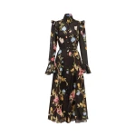 Leo Lin Katrina Butterfly Sleeve Midi Dress