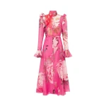 Leo Lin Katrina Butterfly Sleeve Midi Dress