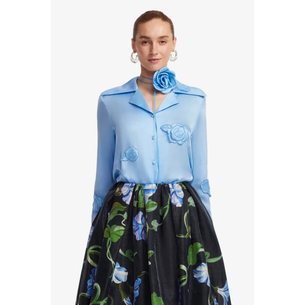 Leo Lin Victoria Puff Maxi Skirt, view 2
