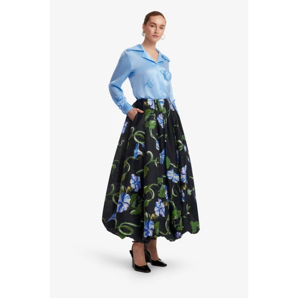 Leo Lin Victoria Puff Maxi Skirt, view 4
