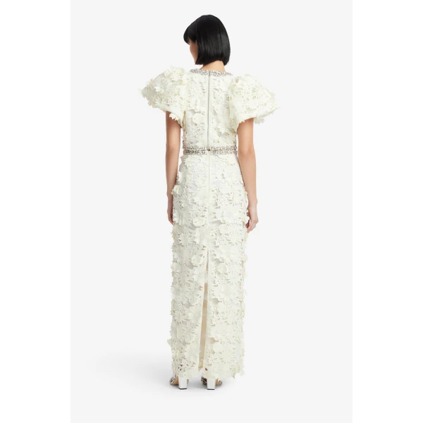 Leo Lin Kyra Embellished Lace Maxi Skirt, view 5