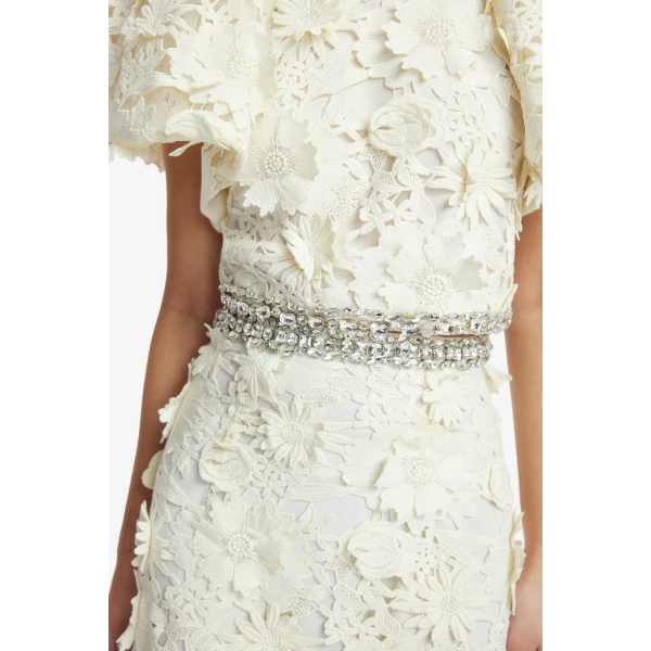 Leo Lin Kyra Embellished Lace Maxi Skirt, view 6