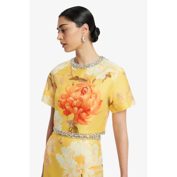 Leo Lin Indie Embellished Sleeve Top, view 6
