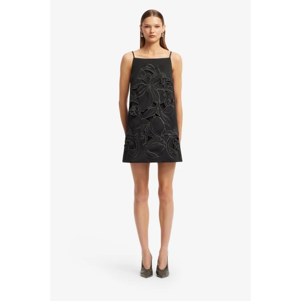 Leo Lin Leia Appliqué Mini Dress, view 2