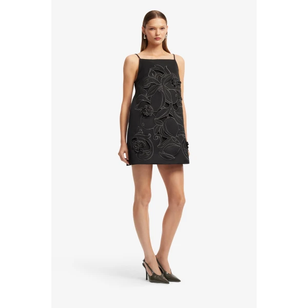Leo Lin Leia Appliqué Mini Dress, view 4