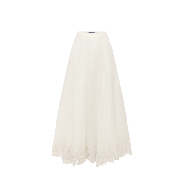 Leo Lin Leila Appliqué Midi Skirt  - Leo Lin Dress - Australian Luxury Fashion - Shop at Luxury Shoes 
