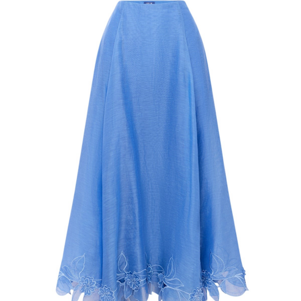 Leo Lin Leila Appliqué Midi Skirt