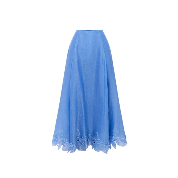 Leo Lin Leila Appliqué Midi Skirt