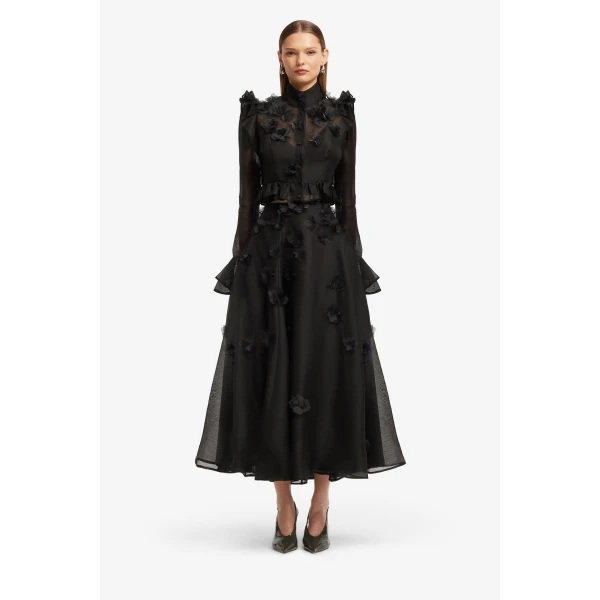 Leo Lin Leila Petal Midi Skirt, view 2