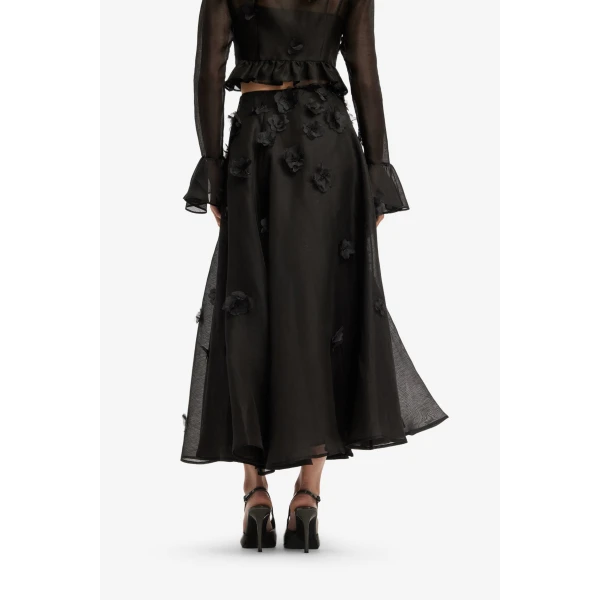 Leo Lin Leila Petal Midi Skirt, view 6
