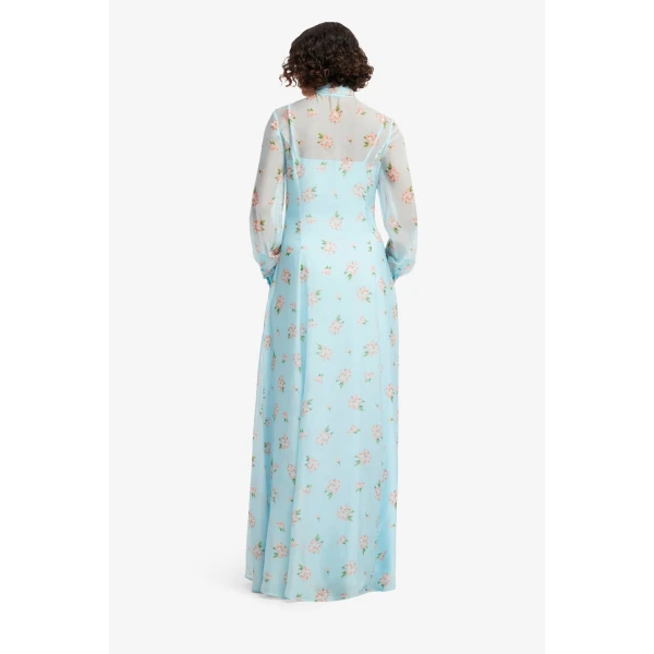 Leo Lin Lilith Tie Neck Maxi Dress, view 5