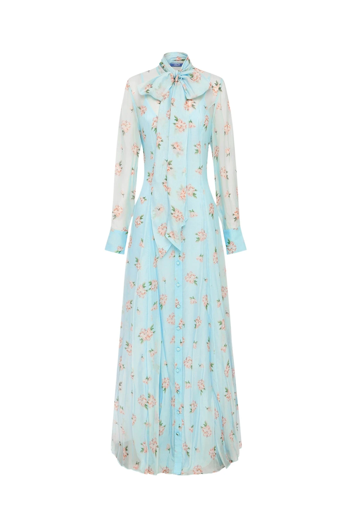 Leo-Lin-Lilith-Tie-Neck-Maxi-Dress40558_nobg Leo Lin Lilith Tie Neck Maxi Dress