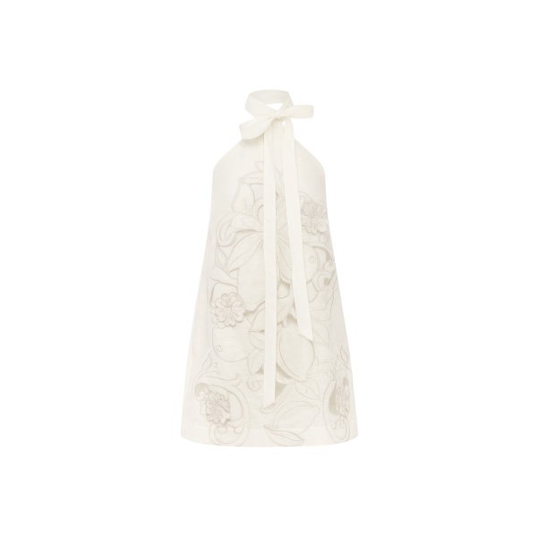 Leo Lin Lola Appliqué Halterneck Mini Dress  - Leo Lin Dress - Australian Luxury Fashion - Shop at Luxury Shoes 