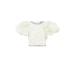 Leo Lin Lucia Embellished Lace Top