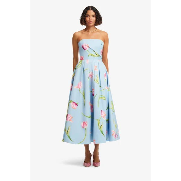Leo Lin Lynn Bustier Midi Dress, view 2
