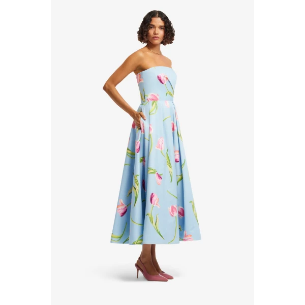 Leo Lin Lynn Bustier Midi Dress, view 4