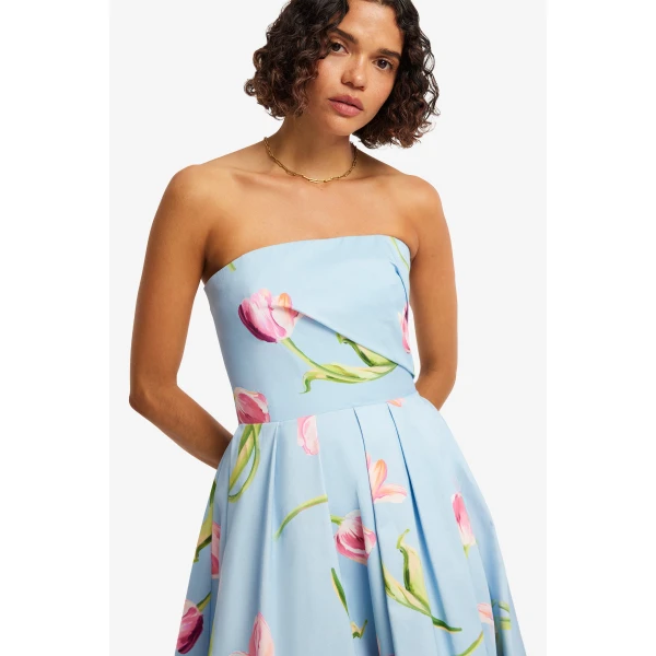 Leo Lin Lynn Bustier Midi Dress, view 6
