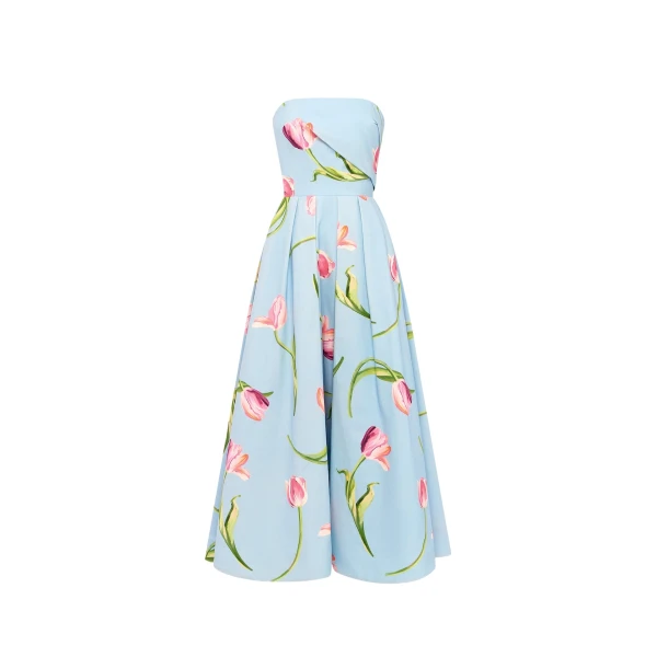 Leo Lin Lynn Bustier Midi Dress