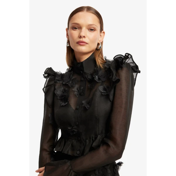 Leo Lin Maeve Petal Butterfly Long Sleeve Top, view 6