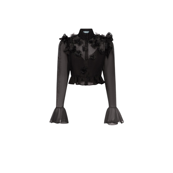 Leo Lin Maeve Petal Butterfly Long Sleeve Top  - Leo Lin Dress - Australian Luxury Fashion - Shop at Luxury Shoes 