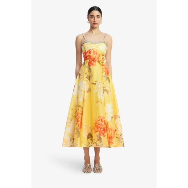 Leo Lin Mariela Embellished Midi Dress, view 2