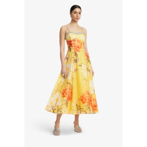 Leo Lin Mariela Embellished Midi Dress, view 3