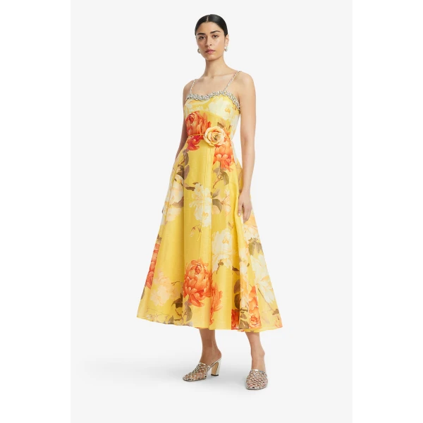 Leo Lin Mariela Embellished Midi Dress, view 4
