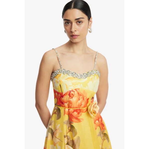 Leo Lin Mariela Embellished Midi Dress, view 6