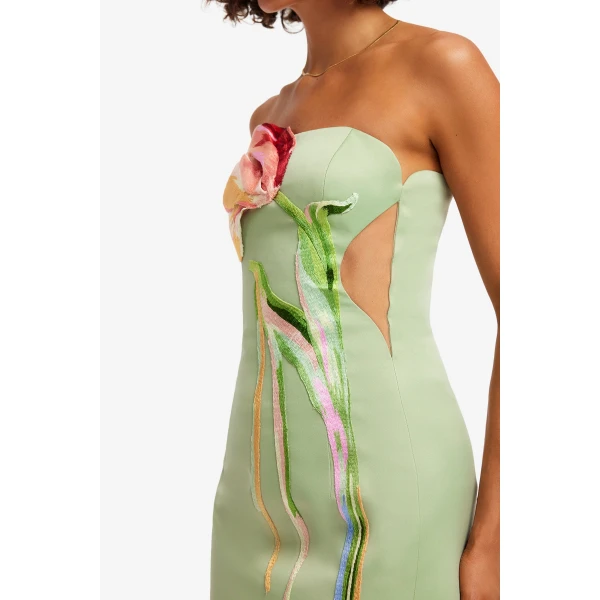 Leo Lin Marilyn Cutout Bustier Maxi Dress, view 6