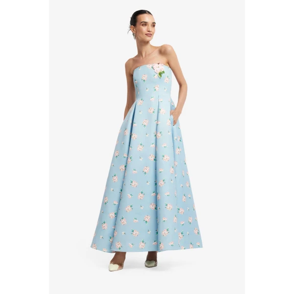 Leo Lin Nora Bustier Maxi Dress, view 3