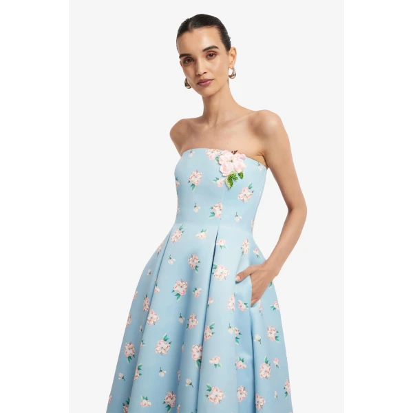 Leo Lin Nora Bustier Maxi Dress, view 6