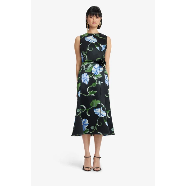 Leo Lin Olive Midi Dress, view 2