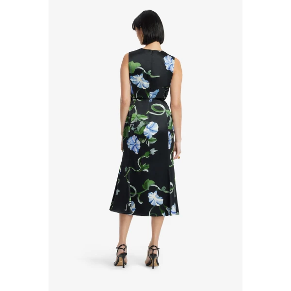 Leo Lin Olive Midi Dress, view 5