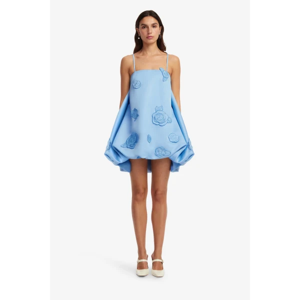 Leo Lin Patsy Appliqué Puff Mini Dress, view 2