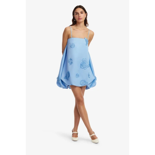 Leo Lin Patsy Appliqué Puff Mini Dress, view 3